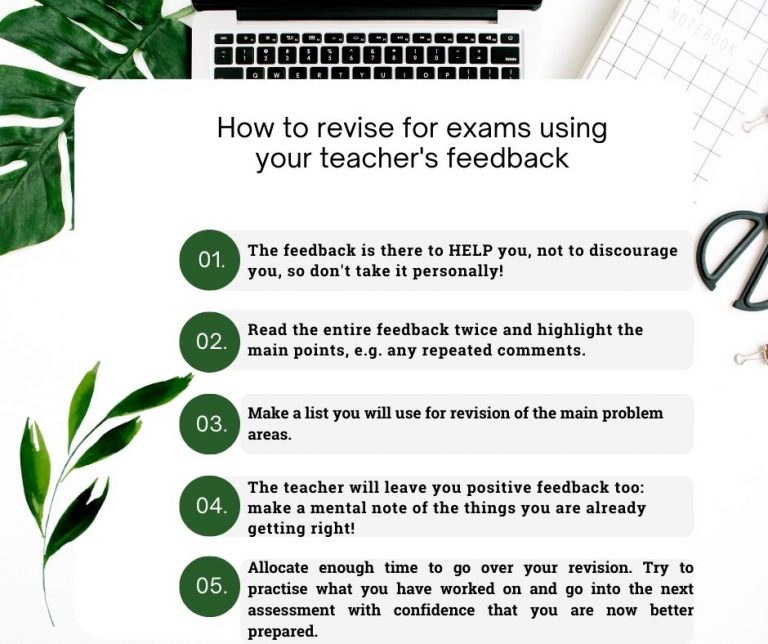 Helpful tips for using teachers' feedback