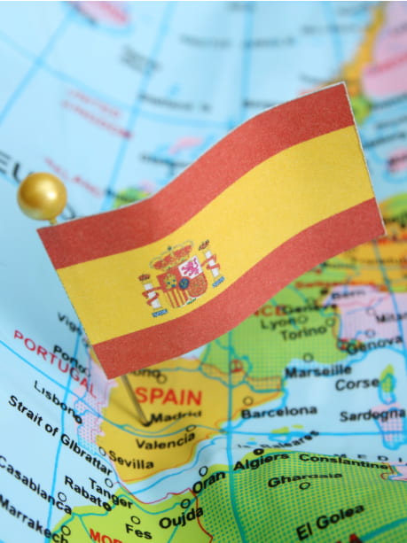 Spain and Spanish language play an important part on the map of Europe.